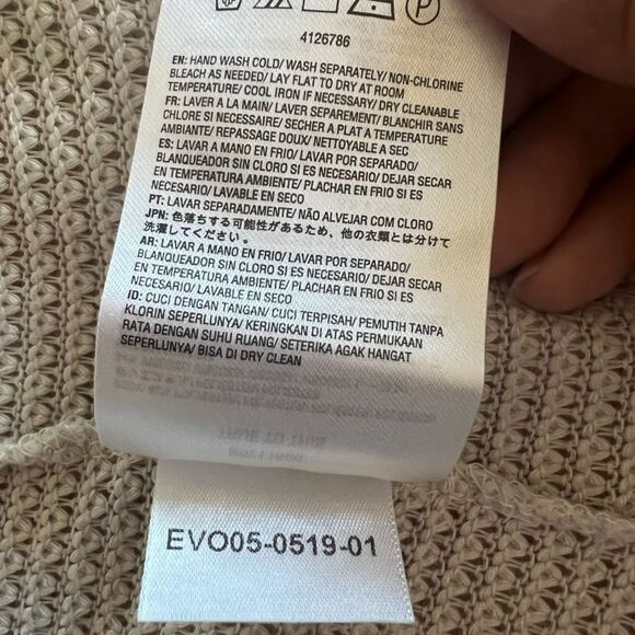 Volcom Go Go Wrap Cardigan Women Medium Beige Knit Long Sleeve Open Front Casual - Picture 8 of 10